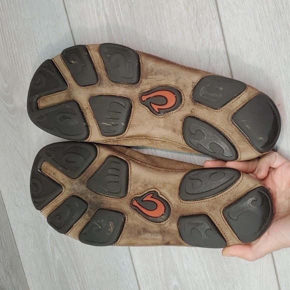 Olukai Mens Moloa Kohana Leather Loafer Slip on shoes sz 11 - Picture 9 of 13